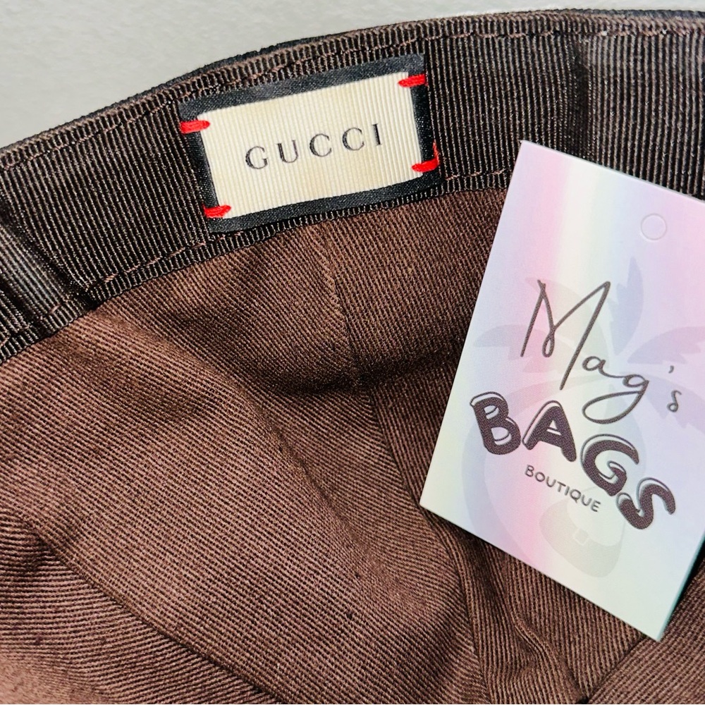 Gucci: Baseball Cap Gabardine Logo Terry Headband Hat - Picture 11 of 16